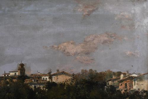 JOSÉ FRANCO CORDERO (1851-c.1910). "PAISAJE".