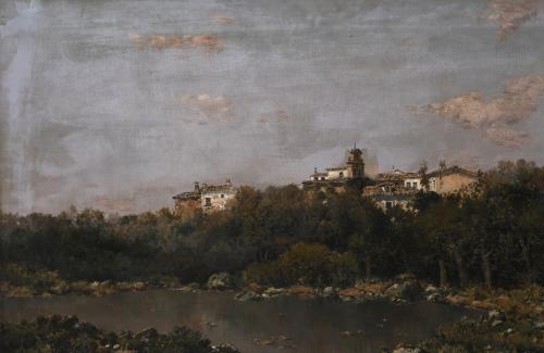 JOSÉ FRANCO CORDERO (1851-c.1910). "PAISAJE".