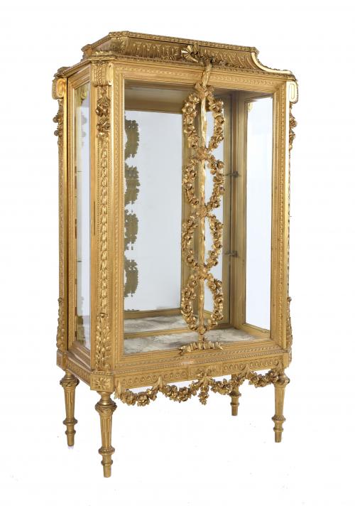 FRENCH GLASS CABINET, LOUIS XVI STYLE, SECOND HALF OF THE 2