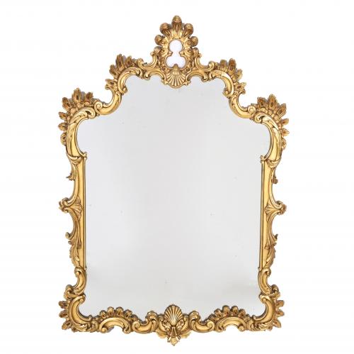 FRENCH WALL MIRROR, LOUIS XV STYLE, SECOND HALF OF THE 20TH CENTURY.