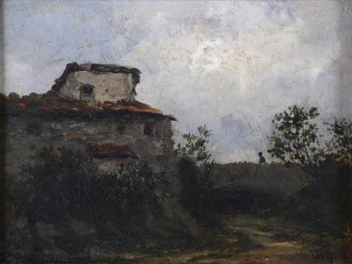 MODEST URGELL I INGLADA (1839-1919). "PAISAJE NOCTURNO".