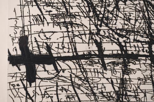 ANTONI TÀPIES (1923-2012). "GRAPHISMES ET DEUX CROIX", 1972