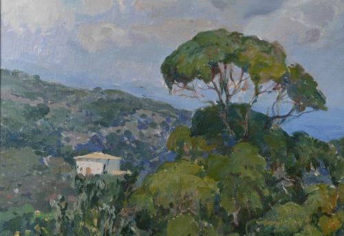 JOSEP PUIGDENGOLAS BARELLA (1906-1987). "PAISAJE", Mallorca