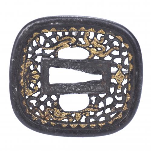 "TSUBA".GUARDA DE KATANA JAPONESA, PROBABLEMENTE DE ÉPOCA M