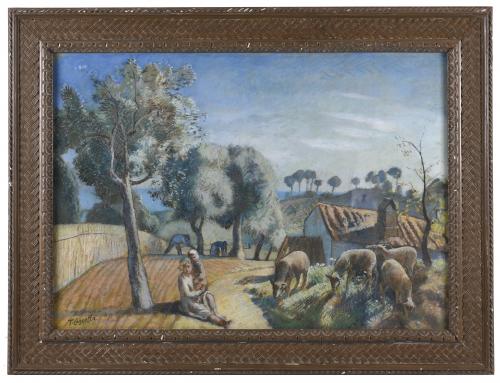 TOMMASO CASCELLA (1890-1968). "PAISAJE RURAL".