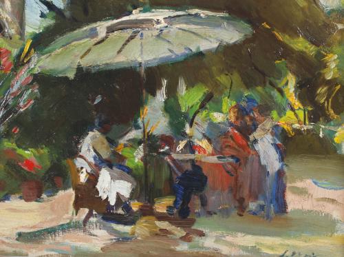 JOAQUIM MIR I TRINXET (1873-1940). "EL PARASOL". 