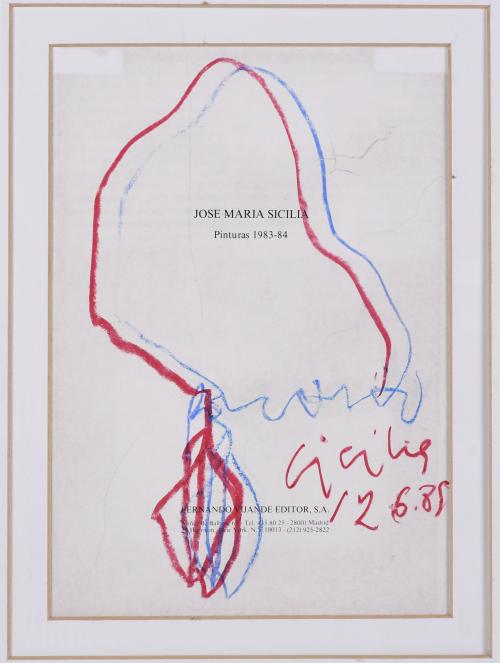 JOSÉ MARÍA SICILIA (1954). "AUTOGRAPH WITH COLOUR NOTE", 1985. 