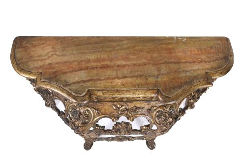 SPANISH CONSOLE TABLE, LOUIS XV STYLE, CIRCA 1940.