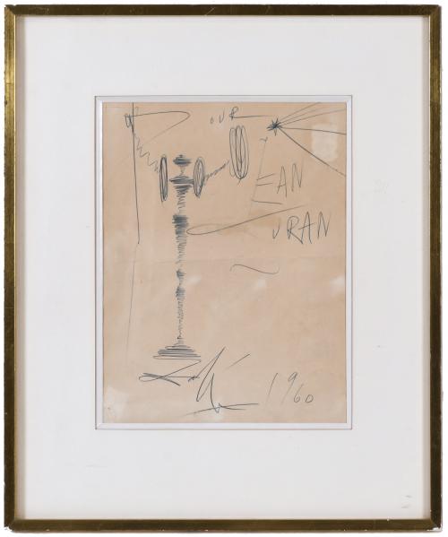 SALVADOR DALÍ I DOMÈNECH (1904-1989). AUTÓGRAFO CON LA FIGU