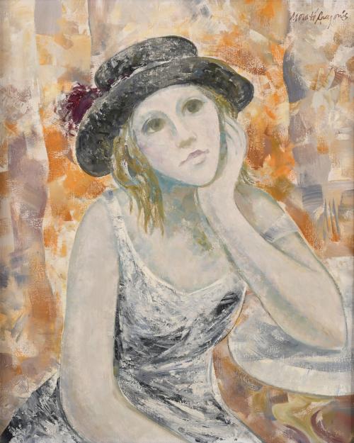 JOSEP MARIA MORATÓ ARAGONÉS (1923-2006). "JOVEN CON VESTIDO".