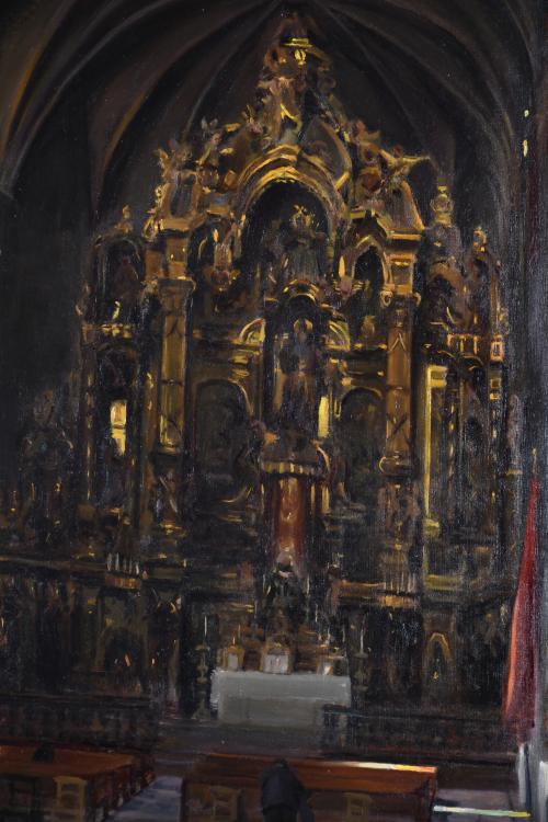 JOSEP MARIA MONER QUINTANA (1897-?). "RETABLO DE SANTA MARÍ