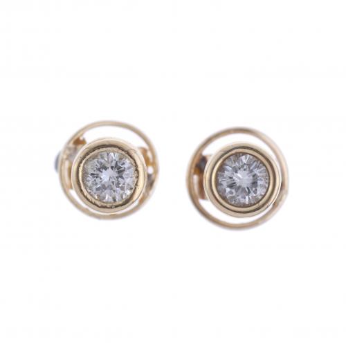 PENDIENTES DORMILONAS DE DIAMANTES.