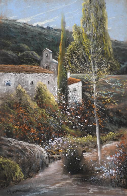 JOAQUIM MIR I TRINXET (1873-1940). "ERMITA DE SANT MEDIR", C. 1897-1899.