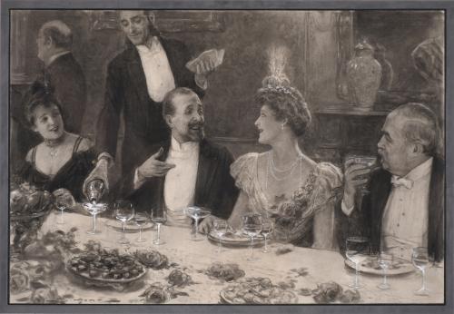 JOSEP SIMONT GUILLEN (1875-1968). "CENA DE GALA".