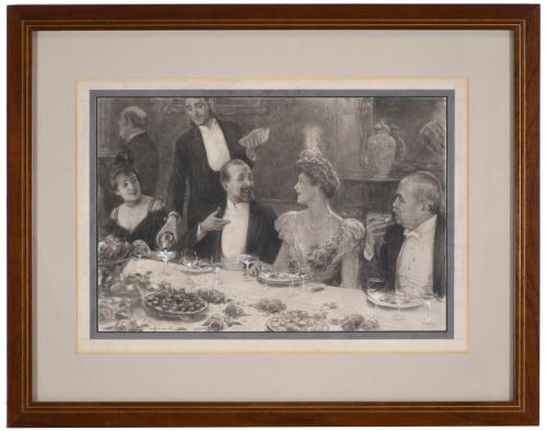 JOSEP SIMONT GUILLEN (1875-1968). "CENA DE GALA".