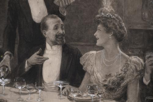 JOSEP SIMONT GUILLEN (1875-1968). "CENA DE GALA".