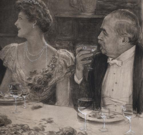 JOSEP SIMONT GUILLEN (1875-1968). "CENA DE GALA".