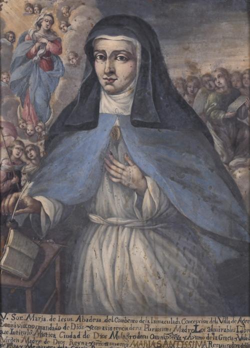 ESCUELA ESPAÑOLA, FINALES DEL SIGLO XVII. "SOR MARÍA DE JESÚS".