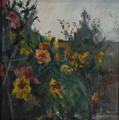 JOAQUIM MIR I TRINXET (1873-1940). "JARDÍN DE LA CASA DEL ARTISTA", 1937.