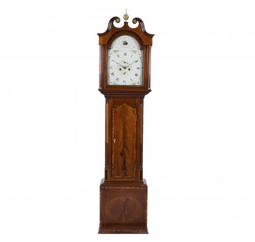 ENGLISH GRANDFATHER CLOCK, 18TH CENTURY.