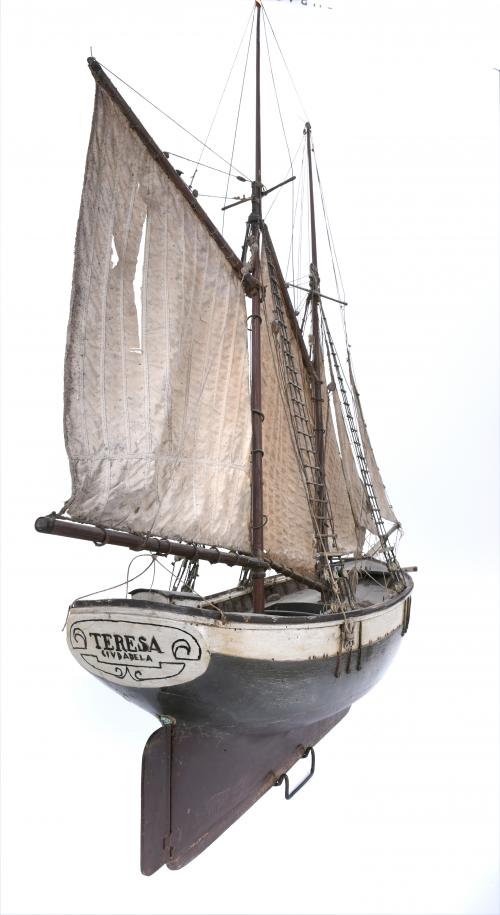 MAQUETA DE BARCO, PROBABLEMENTE MENORQUÍN, SIGLO XX. 