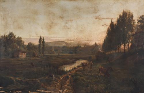 EUGENIO ARRUTI (1845-1889). "PAISAJE RURAL".