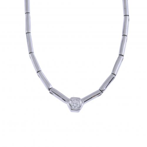 DIAMOND SOLITAIRE CHOKER.