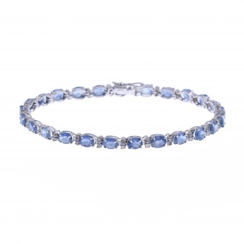 SAPPHIRES AND DIAMONDS BRACELET.