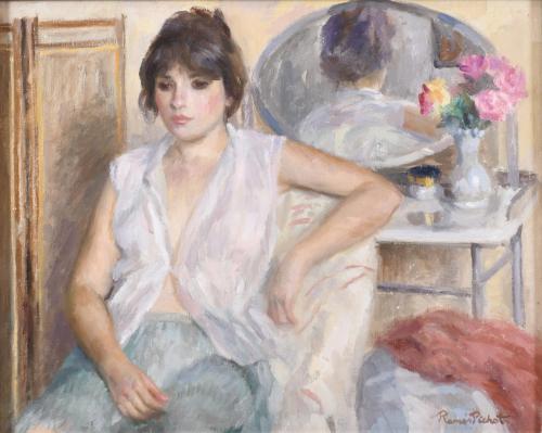 RAMÓN PICHOT SOLER (1924-1996). "JOVEN SENTADA".