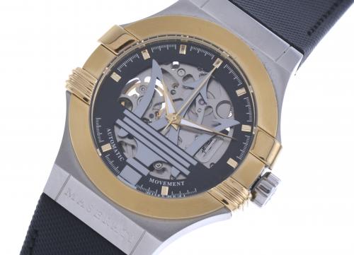 MASERATI POTENZA AUTOMATIC SKELETON. MEN&#39;S WRISTWATCH.