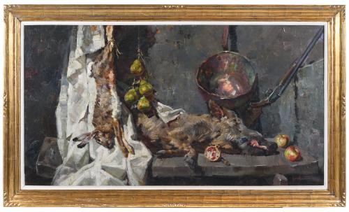 JOSEP SERRASANTA (1916-1998). "HUNTING STILL LIFE".