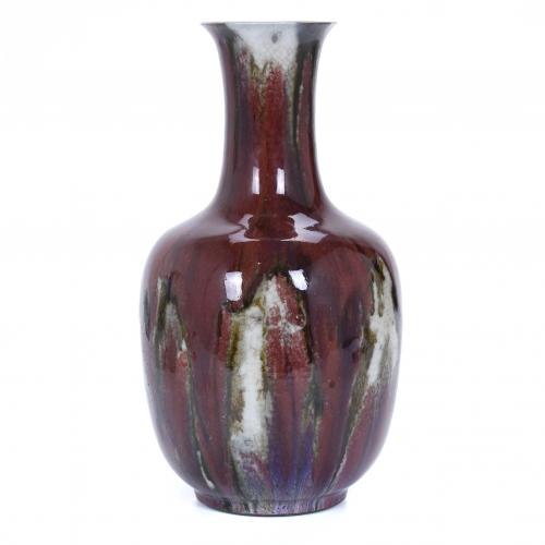 CHINISE "FLAMBÉ-GLAZED" VASE, 19TH CENTURY.