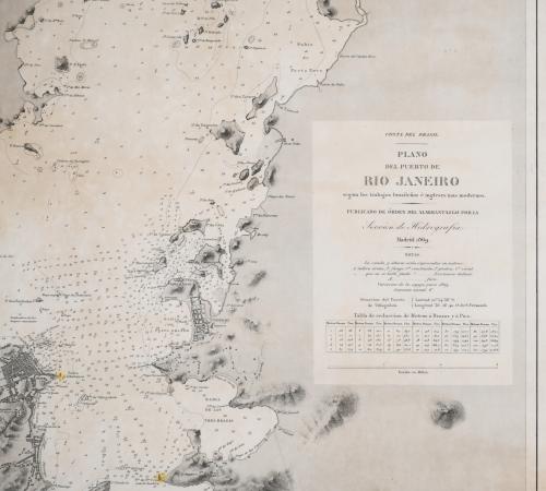 MADRID SCHOOL, LAST THIRD 19TH CENTURY. TWO NAUTICAL CHARTS