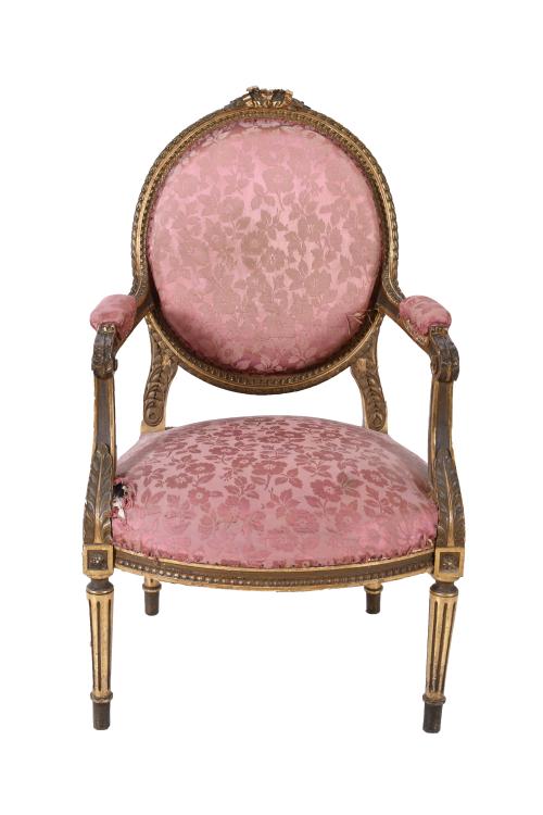 LOUIS XVI STYLE ARMCHAIR, MID 20TH CENTURY.