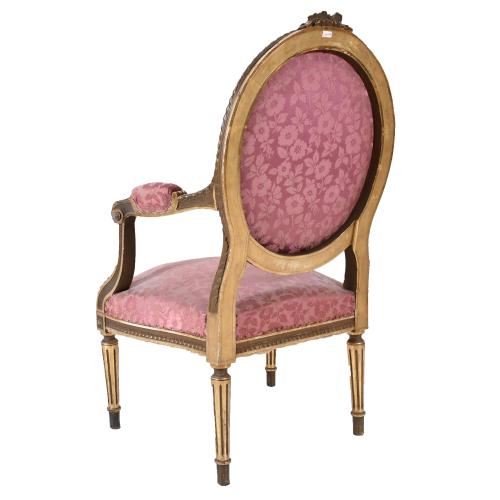 LOUIS XVI STYLE ARMCHAIR, MID 20TH CENTURY.