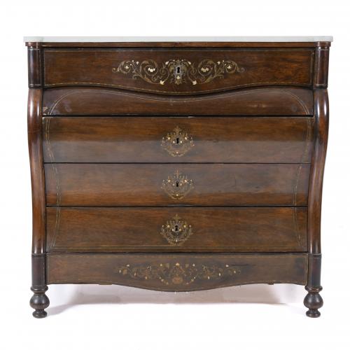 ELIZABETHAN CHEST OF DRAWERS, CIRCA 1850-1860.