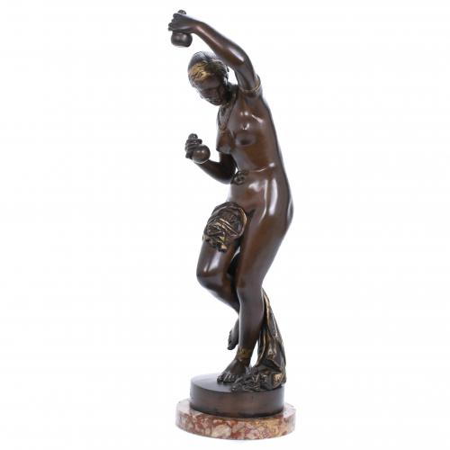 A PARTIR DE JEAN JACQUES PRADIER (1790-1852). "DANSEUSE NUE