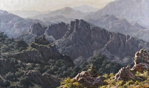 ALFONSO PARRAS (1934-2013). "PAISAJE MONTAÑOSO".