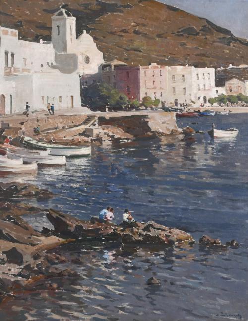 JOSEP PUIGDENGOLAS BARELLA (1906-1987). "VISTA DEL PORT DE LA SELVA".