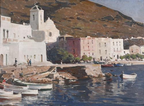 JOSEP PUIGDENGOLAS BARELLA (1906-1987). "VISTA DEL PORT DE 