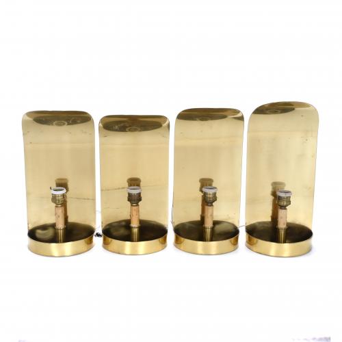 VALENTI (20TH CENTURY). SET OF FOUR SCONCES, 1970'S.