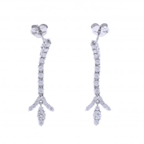 LONG EARRINGS WITH DIAMONDS.