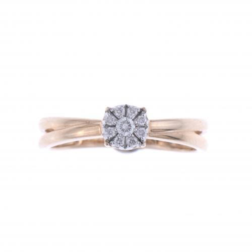 DIAMONDS ROSETTE RING.