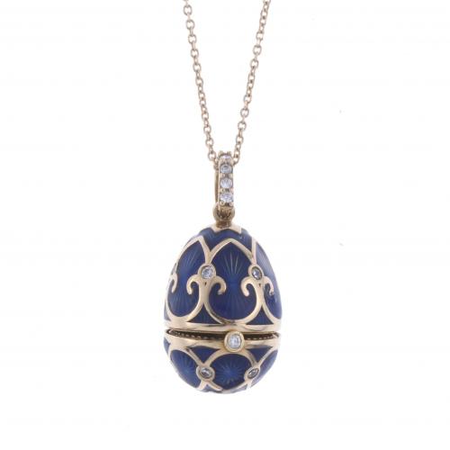 "FABERGÉ" STYLE EGG PENDANT.