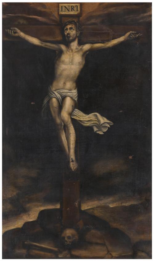 AFTER MODELS BY EL GRECO. "CRUCIFIXION".