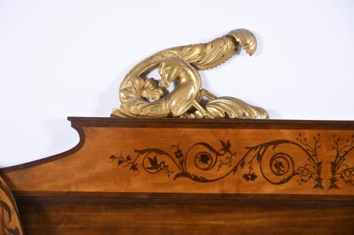 FERDINAND-STYLE HEADBOARD AND FOOTBOARD. 19TH CENTURY. 