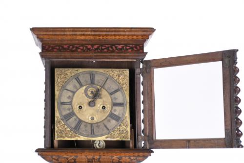 RICH BAKER, LONDON. WILLIAM AND MARY GRANDFATHER CLOCK. 17T