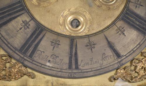 RICH BAKER, LONDON. WILLIAM AND MARY GRANDFATHER CLOCK. 17T