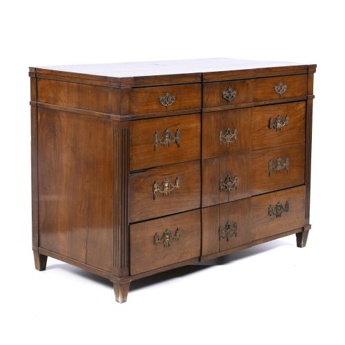 SPANISH CHEST OF DRAWERS, GEORGE III STYLE. MID 19TH CENTUR