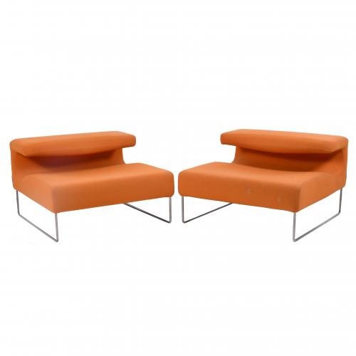 PAIR OF "LOW SEAT" ARMCHAIRS PATRICIA URQUIOLA FOR MOROSO. 